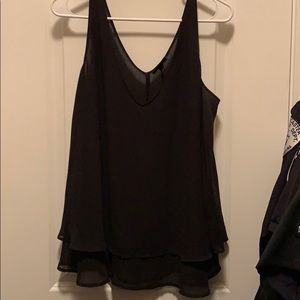 Black sheer tank top